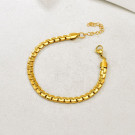 Браслет-цепочка из мелких золотистых шариков CJR56266