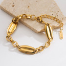 Браслет цепочка с цилиндрическими фактурными звеньями CJM00661