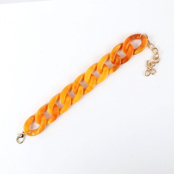 Браслет из прозрачных звеньев с цветами CJC27404