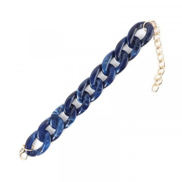 Браслет из прозрачных звеньев с цветами CJC27404