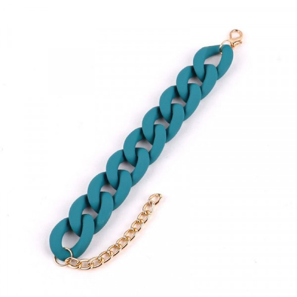 Браслет из прозрачных звеньев с цветами CJC27404