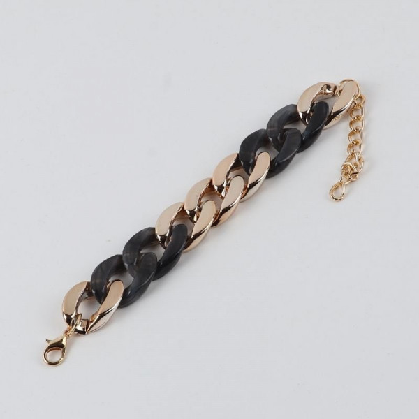 Браслет из прозрачных звеньев с цветами CJC27404