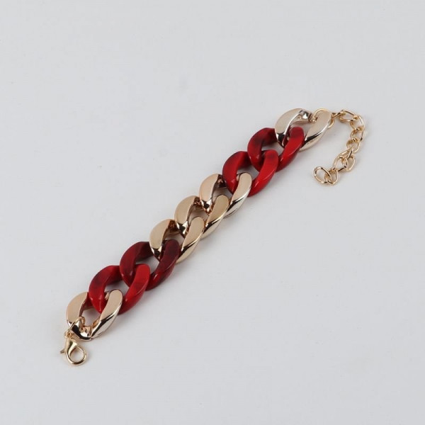 Браслет из прозрачных звеньев с цветами CJC27404