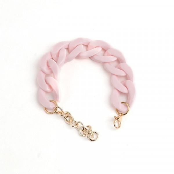 Браслет из прозрачных звеньев с цветами CJC27404