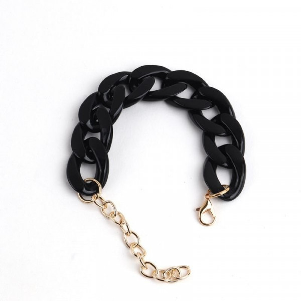 Браслет из прозрачных звеньев с цветами CJC27404