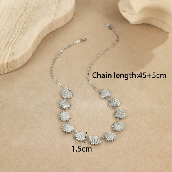 Серебристая цепочка с металлическими шариками CJN89908