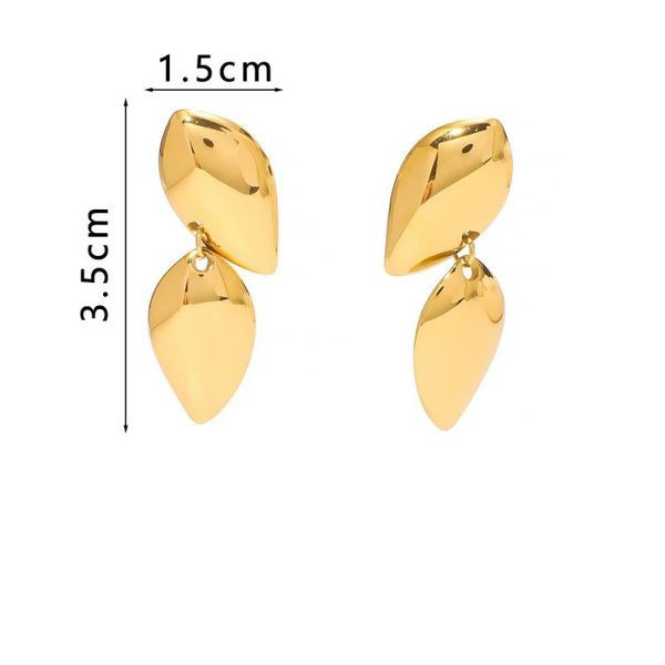 Серьги Висячие Двойные лепестки CJL88483