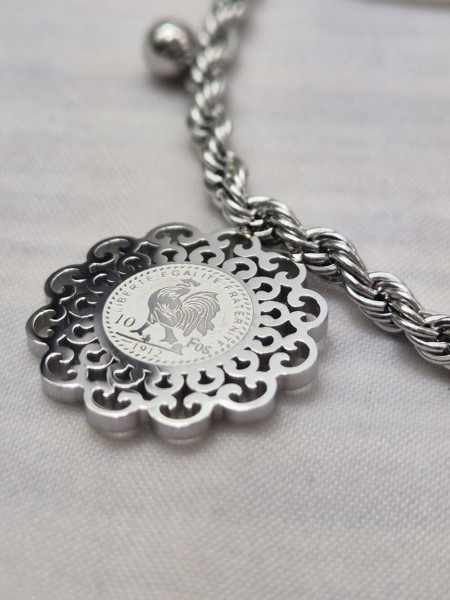 Браслет цепочка с подвесками монетами J11196CJJ