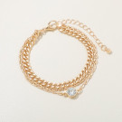 Браслет многорядный с крупным кристаллом CJC68044