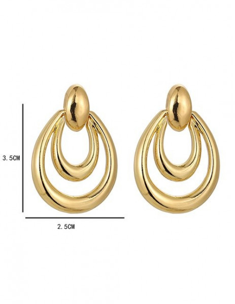 Многослойные серьги-подвески в форме капель L95053