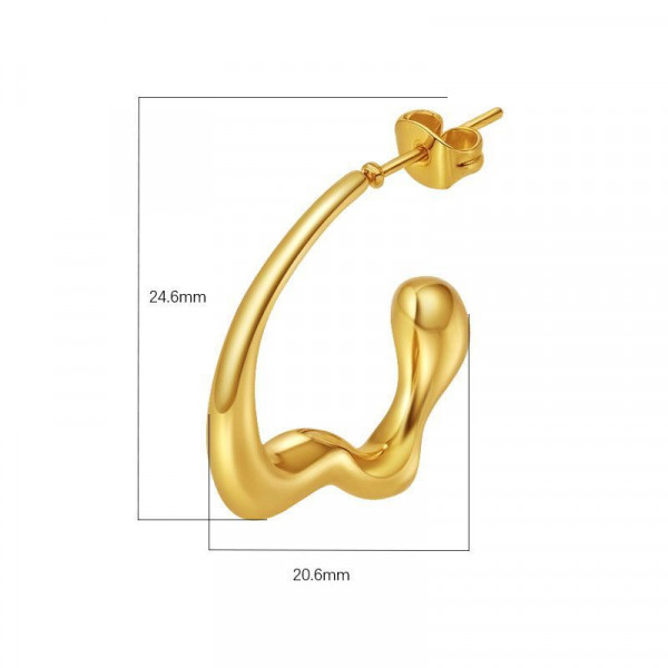 Серьги-кольца Линии неправильной формы CJN72100