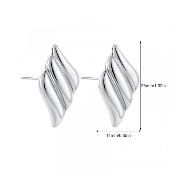 Серьги с вертикальным рифлением CJL16359