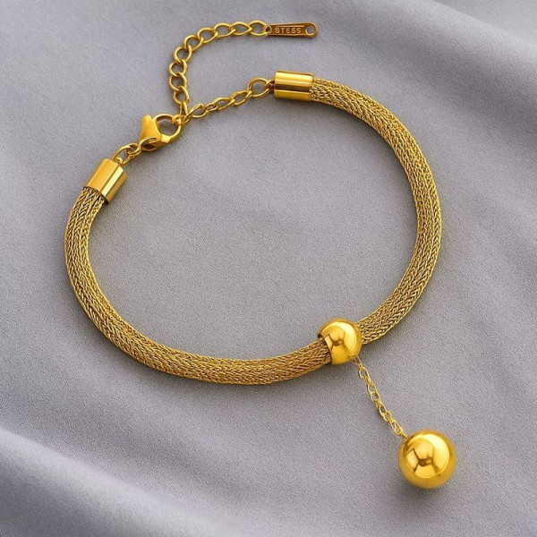 Браслет широкого плетения с бегунком и подвесным элементом 1J12147CJJ