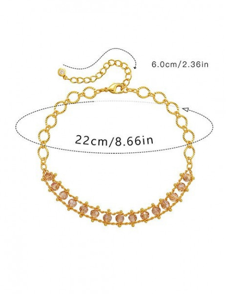 Браслет-дорожка с темными кристаллами Z29619