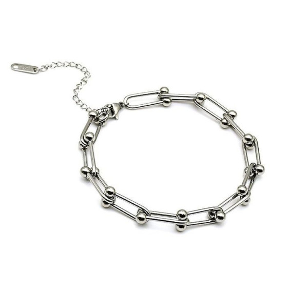 Браслет-цепочка с крупными геометрическими звеньями J11197CJJ