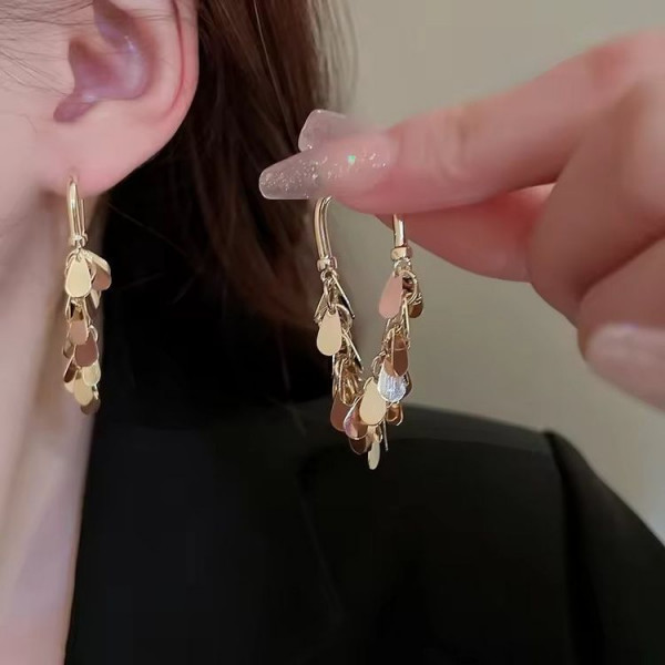 Серьги-подвески «Золотой каскад» J10427CJJ