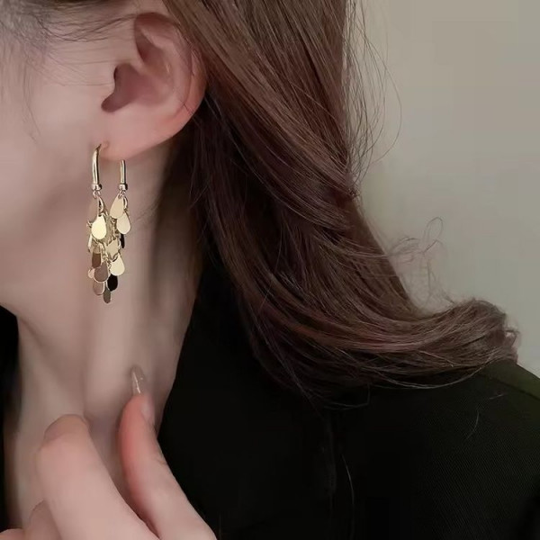 Серьги-подвески «Золотой каскад» J10427CJJ