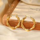 Серьги-кольца граненые тонкие CJM03766