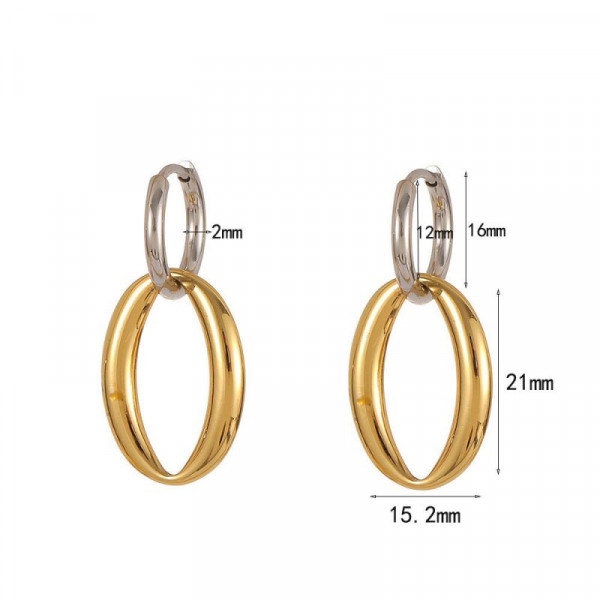 Серьги-кольца овальные витые CJR56102