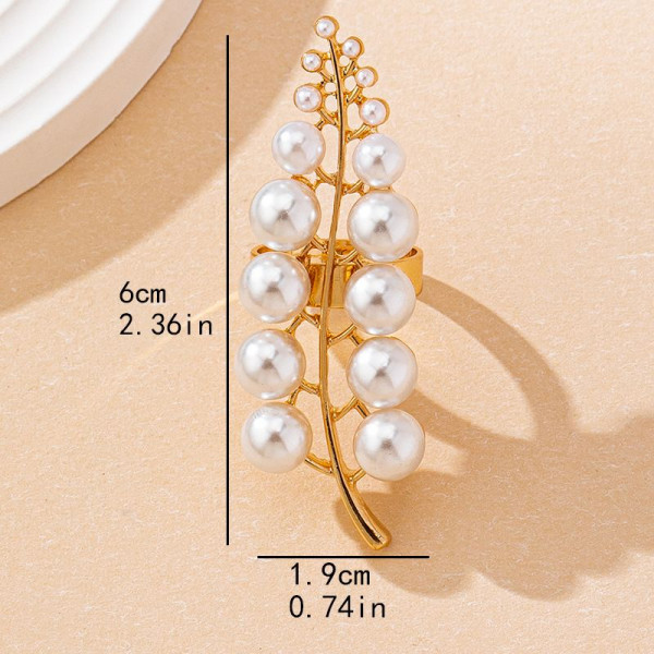 Кольцо в виде цветущей веточки с жемчугом CJP54250