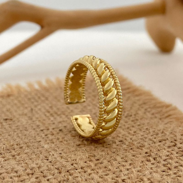 Кольцо медь напыление золотом 1J12365CJJ