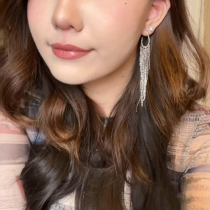 Длинные серьги-каскады из тонких цепей CJP90509