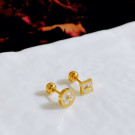 Асимметричные серьги Клевер и Квадрат CJC97727