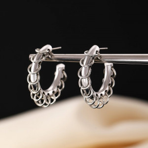 Серьги медицинская сталь 1J11672CJJ