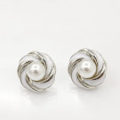 Серьги-пусеты Спирали с жемчугом CJC59822