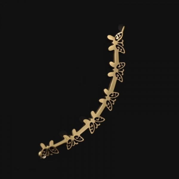 Золотистый кафф Бабочки 1J11030CJJ