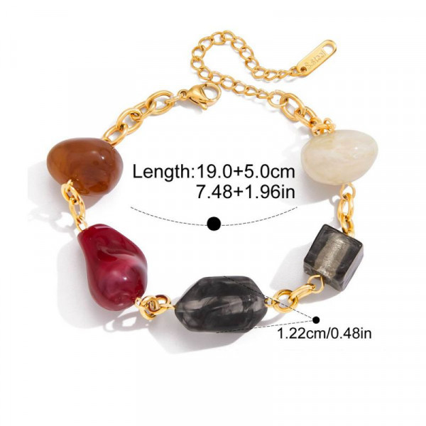 Браслет из крупных асимметричных камней CJR63087