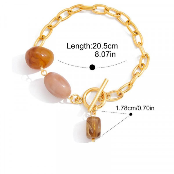 Браслет из крупных асимметричных камней CJR63087