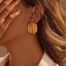 Серьги-пусеты Овалы фактурные CJR63544