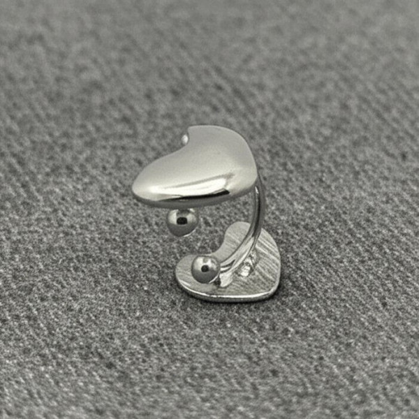 Минималистичный кафф Сердце с шариками 1DNS11120CJJ