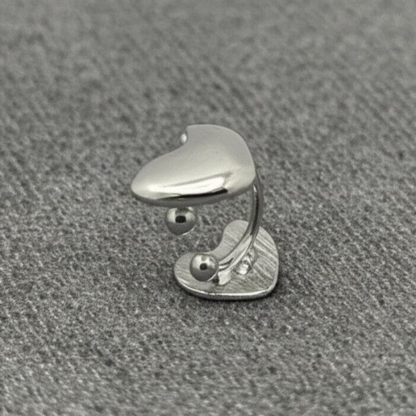 Минималистичный кафф Сердце с шариками 1DNS11120CJJ