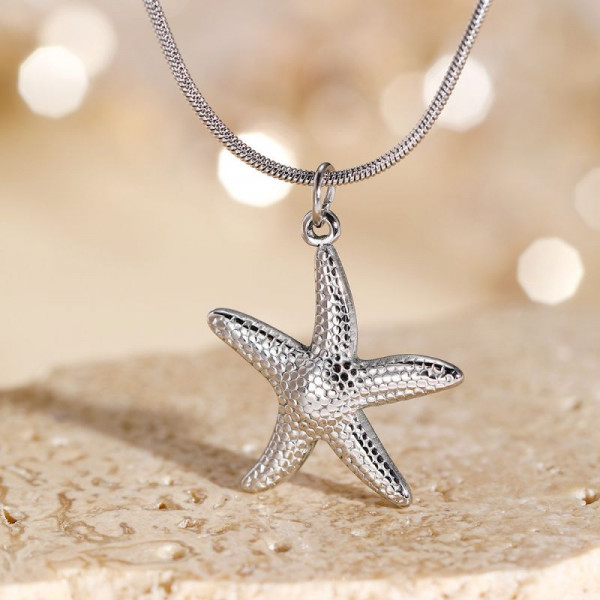 Золотистая цепочка-шнурок с крупной морской звездой CJP82991