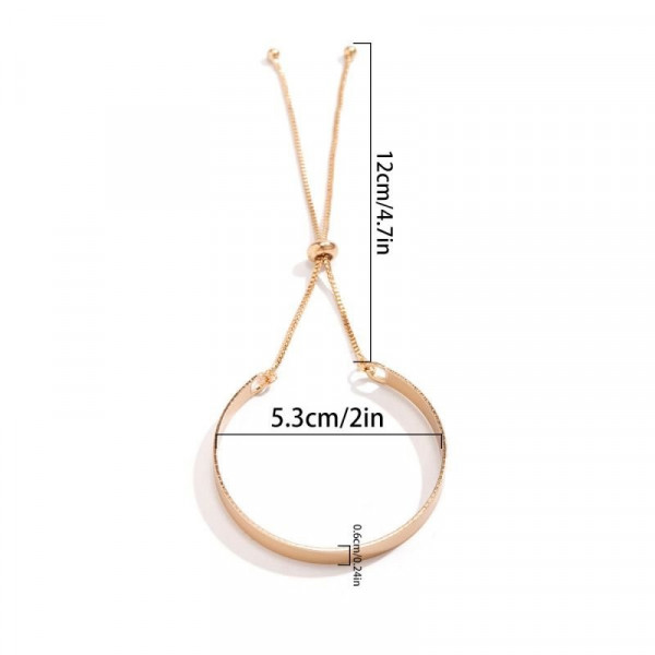 Браслет жесткий тонкий с гравировкой бренда CJC60853