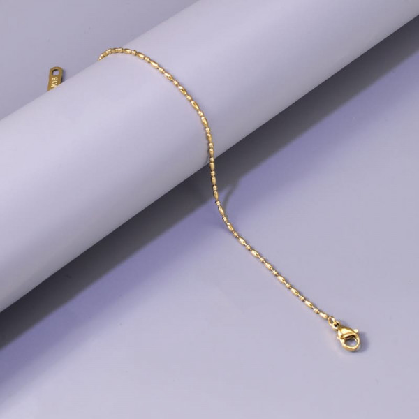 Браслет классическая тонкая цепочка с алмазной гранью 1J11673CJJ