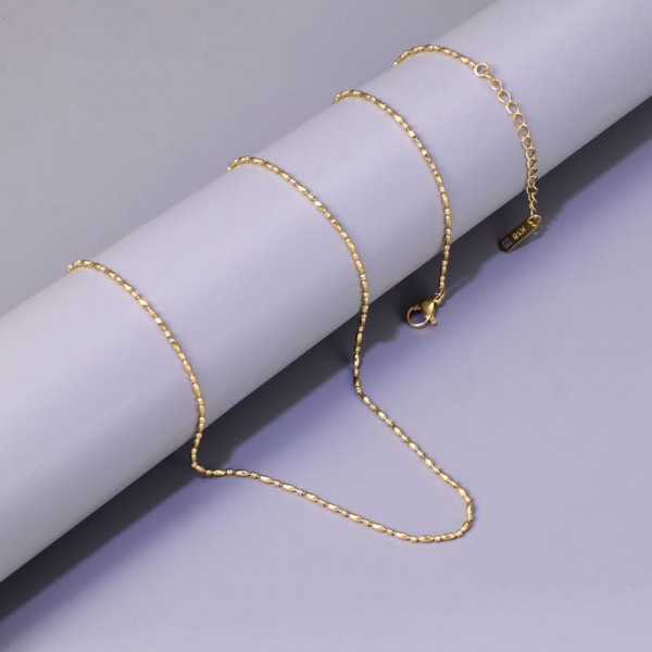 Браслет классическая тонкая цепочка с алмазной гранью 1J11673CJJ