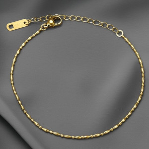 Браслет классическая тонкая цепочка с алмазной гранью 1J11673CJJ