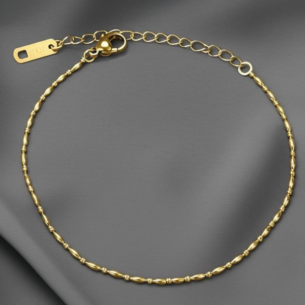 Браслет классическая тонкая цепочка с алмазной гранью 1J11673CJJ