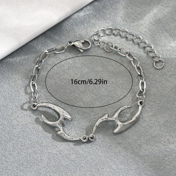 Браслет цепочка с фигурным плетением CJT17387