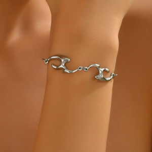 Браслет цепочка с фигурным плетением CJT17387