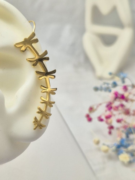 Кафф Медицинская сталь с напылением золотом J11084CJJ