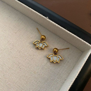 Серьги-пусеты Лотос CJG30612