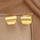 Серьги-пусеты Диски изогнутые CJM03780