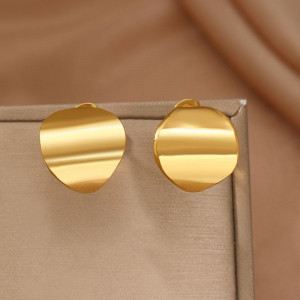 Серьги-пусеты Диски изогнутые CJM03780