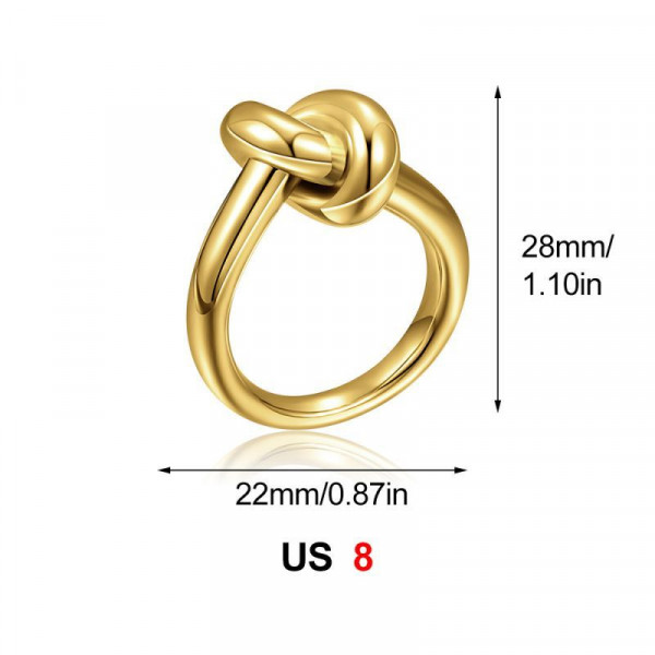 Кольцо с объемным узлом, инкрустированное стразами CJS97515