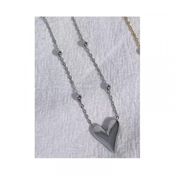 Золотистая цепочка с граненым сердцем CJL19198