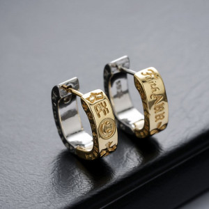 Серьги-конго медь с напылением золотом 1J11917CJJ